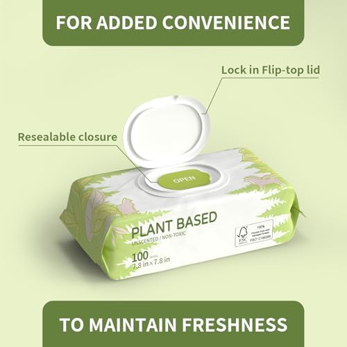 400 Unscented Dog Wipes for Paws and Butt Plant Based Hypoallergenic Pets Cleansing & Deodorizing Anal Gland Hygienic Puppy Wipes for Dogs Face and Body Cat Wipes Cleaning Fur Doggie Wipes Doggy Wipes