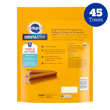 Load image into Gallery viewer, Pedigree Dentastix Small &amp; Medium Breed Dog Treats, Original with Real Chicken, 21.1 oz. Bag (45 Treats)
