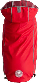 GF PET Reversible Elasto-Fit Raincoat for Dogs - Waterproof Lightweight Pet Rain Jacket - Reflective Safety Design - Comfortable, Easy On & Off - 4XL, Navy
