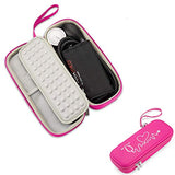Caseling Hard Stethoscope Case Compatible with 3M Classic III, Lightweight II S.E, Cardiology IV Diagnostic, Includes ID Slot and Mesh Pocket for Nurse Accessories (Pink - Pu Leather)