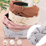 Headbands for Women, 8Pcs Knotted Headbands Fashion Women Hair Accessories Coffee Series Knotted Wide Headbands