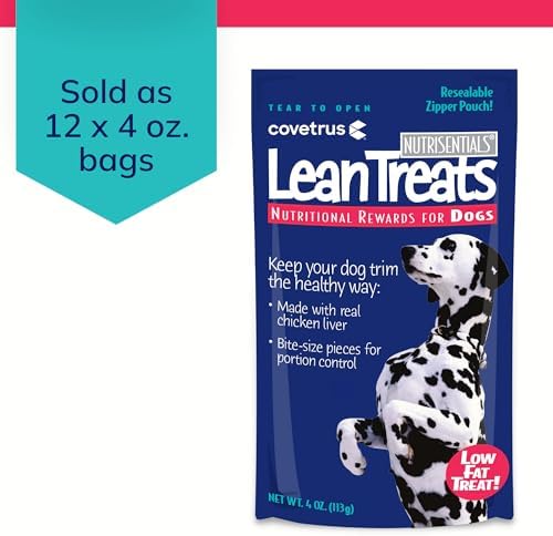 Nutrisential Lean Treats for Dogs - Soft Dog Treats for Small & Medium Dogs - Nutritional Low Fat Bite Size K9 Treats - Chicken Flavor - 12 Pack - 4oz