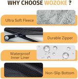 Orthopedic Waterproof XXL Dog Bed: Washable Bolstered Dog Bed - Non-Slip, Silver