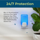 Wondercide - Flying Insect and Fly Trap - Indoor Bug Catcher for Fruit and House Flies, Gnats, Moths, and Mosquitoes - Starter Kit for Home and Kitchen - 1 Plug-in Light and 1 Cartridge