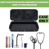 Stethoscope Case Compatible with 3M Littmann Classic III Monitoring/Lightweight II S.E/Cardiology IV Diagnostic/MDF Acoustica Stethoscopes, Extra Pocket for Doctor & Nurse Accessories (Multi-Color)