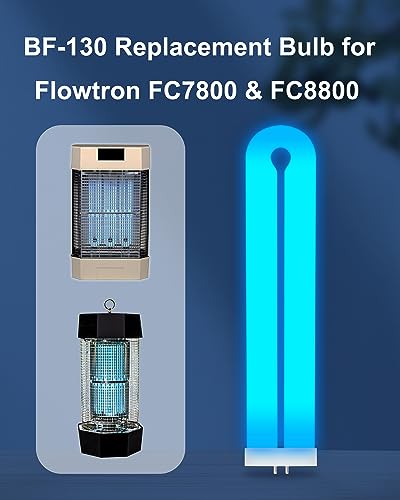 2 Pack BF-130 40W UVA U-Shape Replacement Bulb for Flowtron FC7800 & FC8800 Diplomat Fly Control Devices