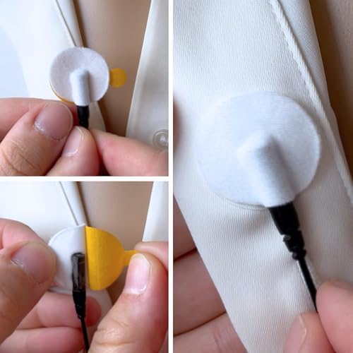 URSA Soft Circles: Reusable Soft Covers That Provide a Shield Against the Wind and Camouflage for Lavalier Mics. (15x Soft Circles + 30x Stickies, White)