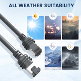 Starlink Gen 3 Cable 150FT, Starlink Cable, Standard Actuated Starlink Replacement Cable, Waterproof Replacement V3 Cable for Starlink Rectangular Satellite, Durable Extension Cable (150FT/46M)