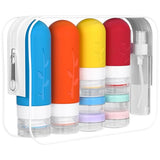 16 Pack Travel Bottles Set - TSA Approved Leak Proof Silicone Squeezable Containers for Toiletries, Conditioner, Shampoo, Lotion & Body Wash Accessories (16 pcs/R2 Pack)