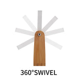 Makeup Mirror with Natural Bamboo Stand, 1X/3X Magnification Double Sided 360 Degree Swivel Magnifying Mirror,Vanity Table,Office Desk,Room Decor, Beauty Gifts(Square)