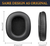 SOULWIT Earpads Replacement for Sony MDR-7506 MDR-V6 MDR-V7 MDR-CD900ST Monitor Headphones, Ear Pads Cushions with Softer High-Density Foam - 7506 PL Black