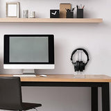 Xuhal Acrylic Headphone Stand Headset Holder for Desk, Clear Acrylic Gaming Headset Stand Universal Headphone Holder for Desktop Display Office Accessories, with Metal Hardware(Rectangle)