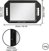 Handle Mirror – Large Hand Mirror with Double Handle - Rectangular Hand Held Mirror with Handle - Lightweight Hair Salon Equipment Hairstylist and Barber Accessories (1Pcs Rectangle)