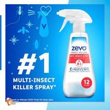 Zevo Instant Action Multi-Insect gets Ride Ants, roaches and More, Indoor Outdoor Use, Bio-Selective Pet People Friendly Safe + Venancio’sFridge Sticker & Sticky Fruit Trap (Zevo 12oz - Pack of 2)