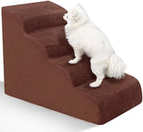 Dog Stairs for Small Dogs - High Density Foam Dog Ramp, Extra Wide Pet Steps with Non-Slip Bottom for High Beds, Couche and Sofa, Best for Dogs Injured, Older Dogs Cats, Pet