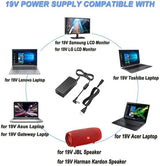 TKDY 19V 3.42A Laptop Charger Adapter, 19V DC Power Supply Compatible with 19 Volts Asus Gateway Toshiba HP Laptop Computer Accessories LG Samsung Monitor JBL Speaker.