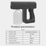 MOSSRW Disinfectant Spray Gun Handheld Spray Disinfection Gun Charging Portable Blue Light atomizing Gun Spray for Atomizer Sprayer pet Disinfection (Black)