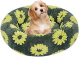 Calming Dog Bed, Fluffy Donut Dog & Cat Bed Washable, Round Anti Anxiety Small Dog Bed with Non-Slip Bottom (Fits up to 15 lbs Pets)
