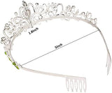COCIDE Green Tiara and Crowns for Women Crystal Headband Princess Rhinestone with Combs Bride Hairpiece Bridal Wedding Prom Birthday Party Hair Accessories Jewelry for Women and Girls