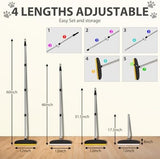 Carpet Rake for Pet Hair Removal: 60" Adjustable Long Handle Pet Hair Removel Tool, 2 in 1 TPU and Copper Pet Hair Remover Broom, Reusable Cat Dog Hair Remover Carpet Scraper (Black)