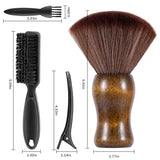 SALONSILK Barber Neck Duster Brush Set, 5 IN 1 Professional Barber Accessories Cleaning Supplies, Hair Cutting Cleaning Hairbrush Styling Tool