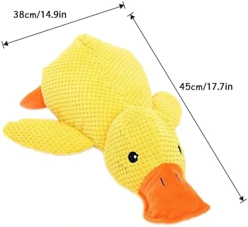 Mellow Dog Calming Duck, 2025 New Yellow Duck Dog Toy, The Mellow Dog Duck, Calming Duck Dog Toy, The Mellow Dog Calming Pillow, Dog Duck Toy with Quacking Sound for Indoor Dog (Yellow)