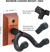 3 Pack Guitar Wall Mount, Wood Guitar Wall Hanger, Guitar Hook, Guitar Accessories for Acoustic Electric Bass Guitar Ukulele Banjo Mandolin