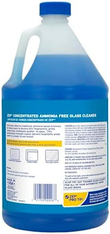Zep Streak-Free Glass Cleaner - 1 Gallon (Case of 4) ZU1120128 - Professional Grade Formula that Cleans Dirt, Fingerprints, Grime, Smoke Haze, and Toothpaste on Windows, Mirrors, and Other Glass