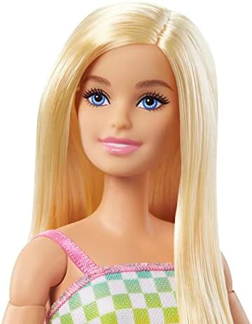 Barbie Fashionistas Doll #194 with Wheelchair & Ramp, Straight Blonde Hair & Rainbow Romper with Accessories