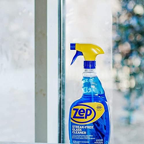 Zep Streak-Free Glass Cleaner - 32 Oz (Case of 12) ZU112032- Professional Grade Formula that Cleans Dirt, Fingerprints, Grime, Smoke Haze, and Toothpaste on Windows, Mirrors, and Other Glass Surfaces