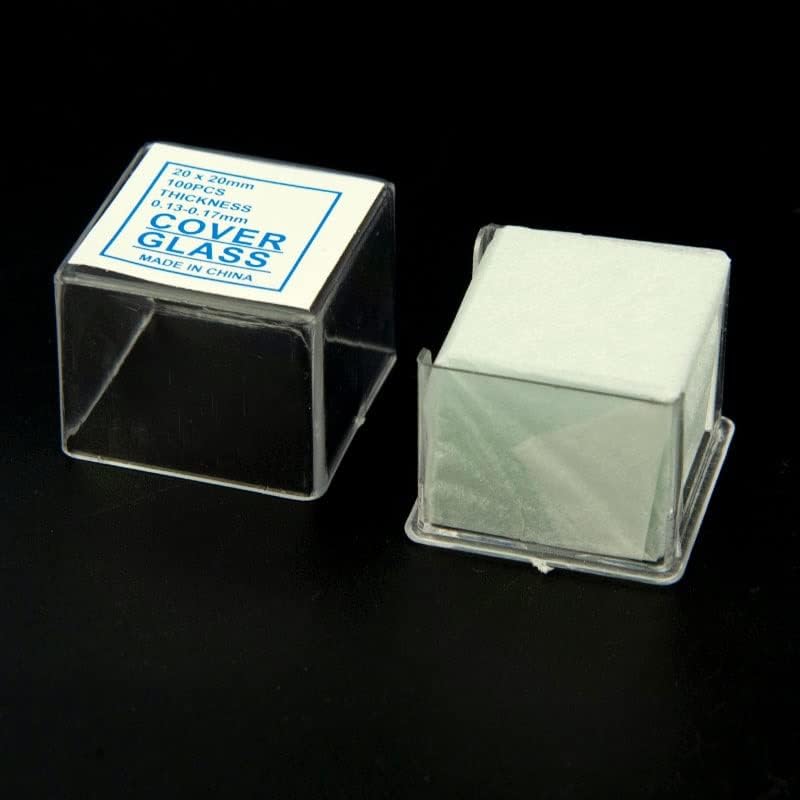 Microscope Kit Microscope Slides Kit-Microscope Glass Slide Cover Slips Microscope Accessories Blank Slides Covers 18x18 22x22 24x24mm, 100pcs Microscope Lens Adapters (Magnification : 18x18mm)