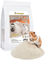 Niteangel Hamster Desert Bath Sand | No-Dust Bath or Potty Litter for Hamsters, Chinchillas, Gerbils, Mice, Degus and Other Small Pets (2.5LB, Desert Sand & Zeolite Particles)