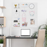 FZK Peg Board,36pcs Pegboard Kit, Includes 4 White Pegboard and Pegboard Accessories,Plastic Pegboard,Pegboard with Hooks,Pegboard Wall Organizer for Office, Craft Room Peg Board Organizer