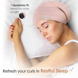 YANIBEST Slouchy Beanie Hat Satin Lined Sleep Cap Satin Bonnet Chemo Headwear Caps for Women and Men Pink