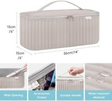 Travel Carrying Case for Hair Dryer Shark Flexstyle Dyson Airwrap Brush Hair Accessories Tools Storage Bag for Revlon Hairdryer Styler Organizer (Camel)