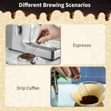 WDT Tool Espresso Machines Accessories - 54mm Dosing Funnel and Puck Screen, 5×0.4mm Espresso Needle Distributor with Wooden Base | Fits Breville 8 Series and 54mm Coffee Machines Portafilters