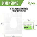 Toilet Seat Covers Paper Flushable (50 Pack) - XL for Adults and Kids Potty Training, 100% Biodegradable Travel Accessories Public Restrooms, Airplane, Camping