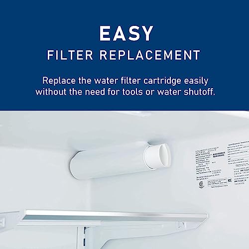 TEEHAY EPTWFU01 Frigidaire Water Filter Replacement, Refrigerator Water Filter Compatible with Frigidaire EPTWFU01, EWF02, Pure Source Ultra II (White, 2 Pack)