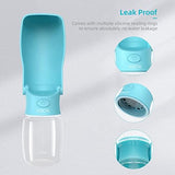 Portable Dog Water Bottle for Walking 19 OZ or 12 OZ Portable Pet Water Bottles for Puppy Small Medium Large Dogs Water Dispenser Dog Water Bowl Dog Accessories (19OZ Blue) (Blue 12 OZ)