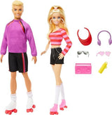Barbie Fashionistas Set with 2 Fashion Dolls & 6 Accessories, Roller-Skating Ken, 65th Anniversary Collectible