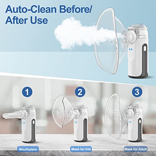 Portable Nebulizer - Mini Nebulizer Machine,Handheld Nebulizer for Breathing Problems,Nebulizer for Travel and Household Use with 1 Set Accessories
