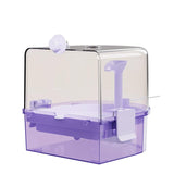 YOOSO WING Automatic Bird Baths for Cage – Indoor Parakeet Bath with Pump, Bird Shower with 2 Modes Running Water, Bird Cage Accessory for Pet Birds Conure Budgies Cockatiels Lovebird (Purple)