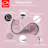 Agape Soft Cone for Cats & Small Dogs, Comfy Pet Cone to Stop Licking, Adjustable Cat E Collar Alternative After Surgery, Protective Elizabethan Collar for Pup & Kitty, Water Repellent Recovery Cone