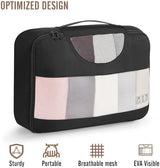 Veken 8 Set Packing Cubes for Travel, Suitcase Essentials Organizer Bags Set for Luggage, Road Trip Travel Accessories in 4 Sizes (Extra Large, Large, Medium, Small), Black