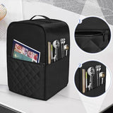 LUXJA Dust Cover Compatible with Ninja CREAMi NC501, NC301, NC299AMZ, Ice Cream Maker Dust Cover Compatible with Ninja Ice Cream Maker Machine with Accessories Pockets, Black