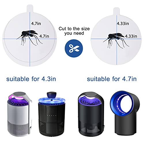 32 Pcs Indoor Mosquito Trap Refill Glue Boards for Mosquito Zapper, Fly Insect Trap Refills Glue Pads for Mosquitoes Lamp, Fit for 4.33" & 4.7" Mosquito Killer, Non-Toxic and Odorless