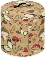 Mushroom Butterfly Pressure Cooker Cover for 8 Quart Instant Pot and Air Fryer Accessories, Stain Resistant Washable Round Protective Cover Electric Appliance Cover with Front Pocket
