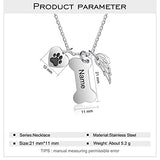 ALBERTBAND Dog Necklace for Women Personalized Dog Paw Charm Pendant Necklace -Dog Bone Memorial Necklace Custom Name Necklace Mom Gifts for Your Lover Pet
