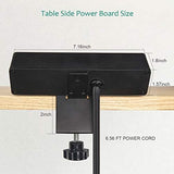 VILONG Desk Clamp Power Strip with USB Port, 4 Outlet Desktop Mount Charging Power Station,on Desk Edge Power Outlet Office Accessories - 6.5Ft Extension Cord