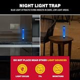 Catchmaster Glostik Flying Insect Trap 1-Pk, LED Light Glow in The Dark Sticky Fly Traps for Indoors & Outdoors, Mosquito & Bug Catcher Night Trap, Pet Safe Insect Killer, Home & Camping Pest Control